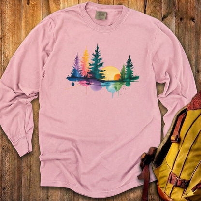 Watercolor Forest Cotton Long Sleeve