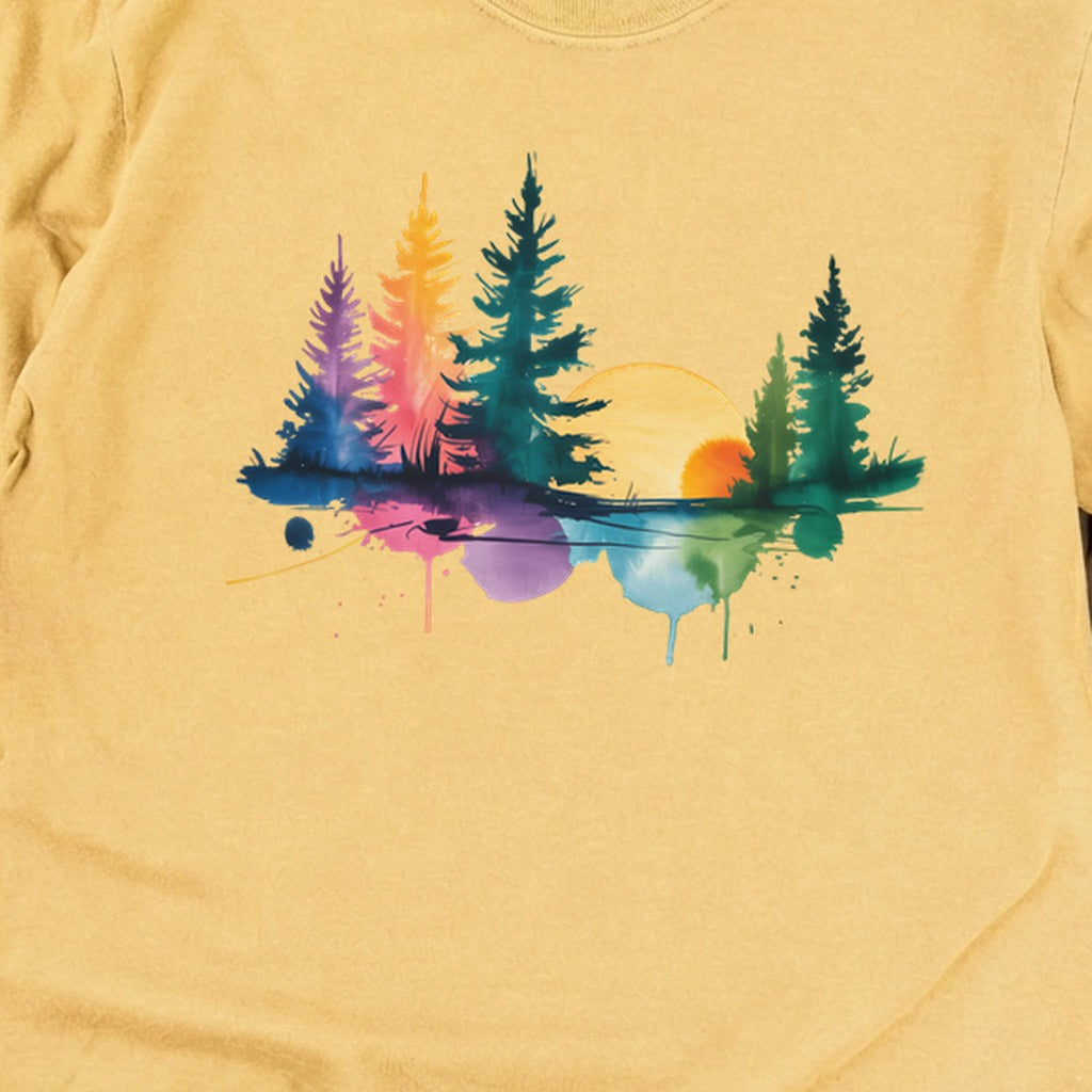 Watercolor Forest Cotton Long Sleeve