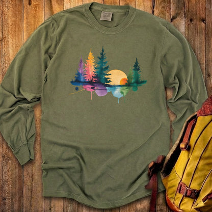 Watercolor Forest Cotton Long Sleeve