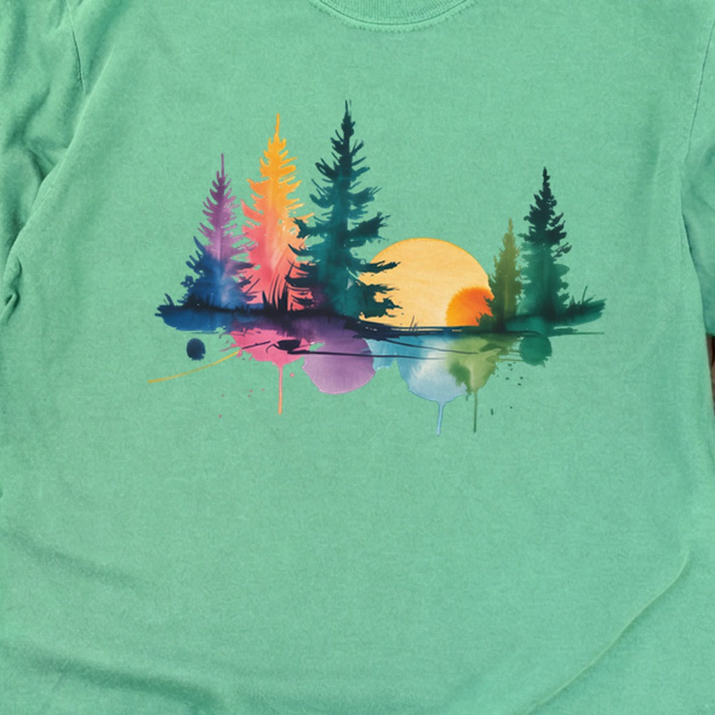 Watercolor Forest Cotton Long Sleeve