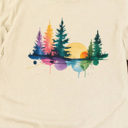 Watercolor Forest Cotton Long Sleeve