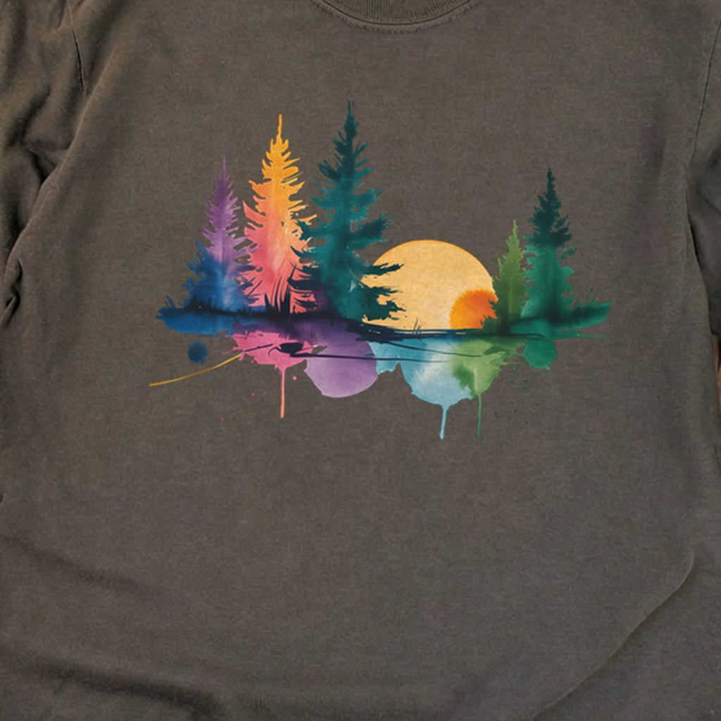 Watercolor Forest Cotton Long Sleeve