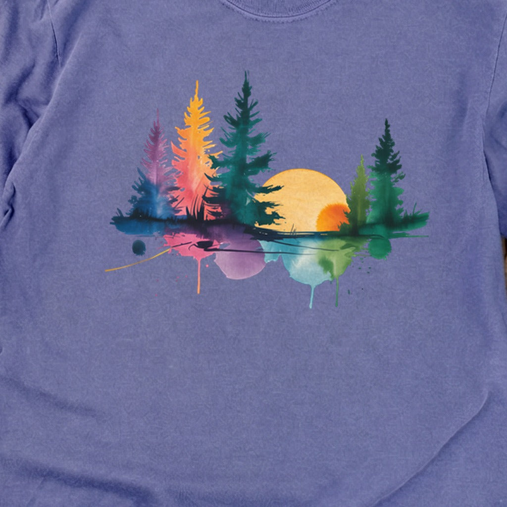 Watercolor Forest Cotton Long Sleeve