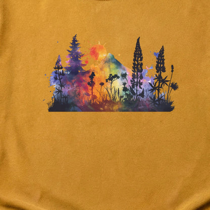 Watercolor Hypercolor Mountains Cotton T-Shirt