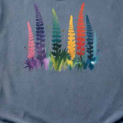 Watercolor Lupine Cotton T-Shirt
