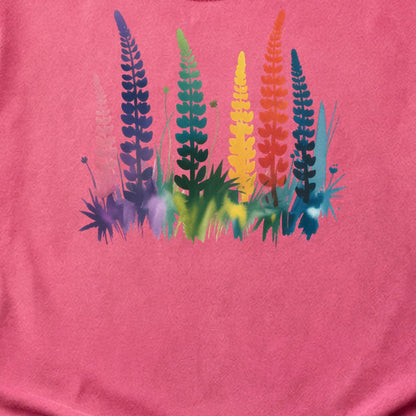 Watercolor Lupine Cotton T-Shirt