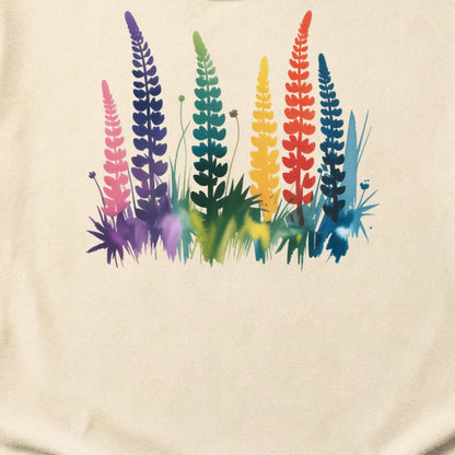 Watercolor Lupine Cotton T-Shirt