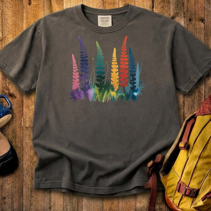 Watercolor Lupine Cotton T-Shirt