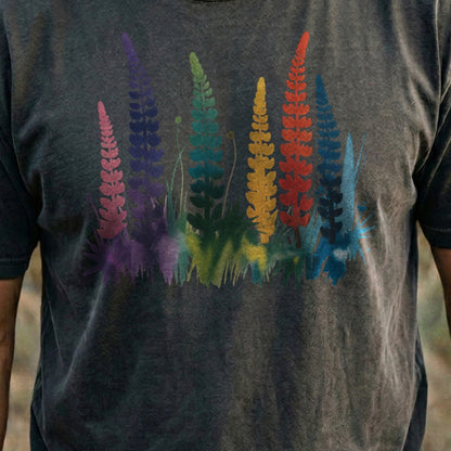 Watercolor Lupine Cotton T-Shirt