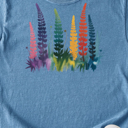 Watercolor Lupine Kids Cotton T-Shirt