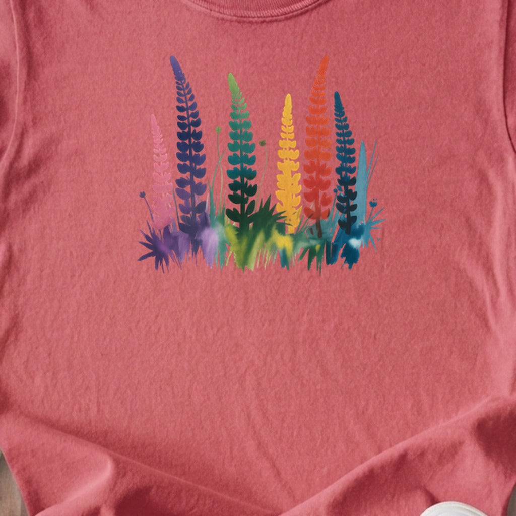 Watercolor Lupine Kids Cotton T-Shirt