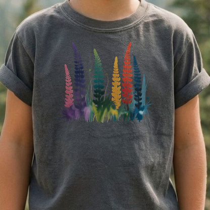 Watercolor Lupine Kids Cotton T-Shirt