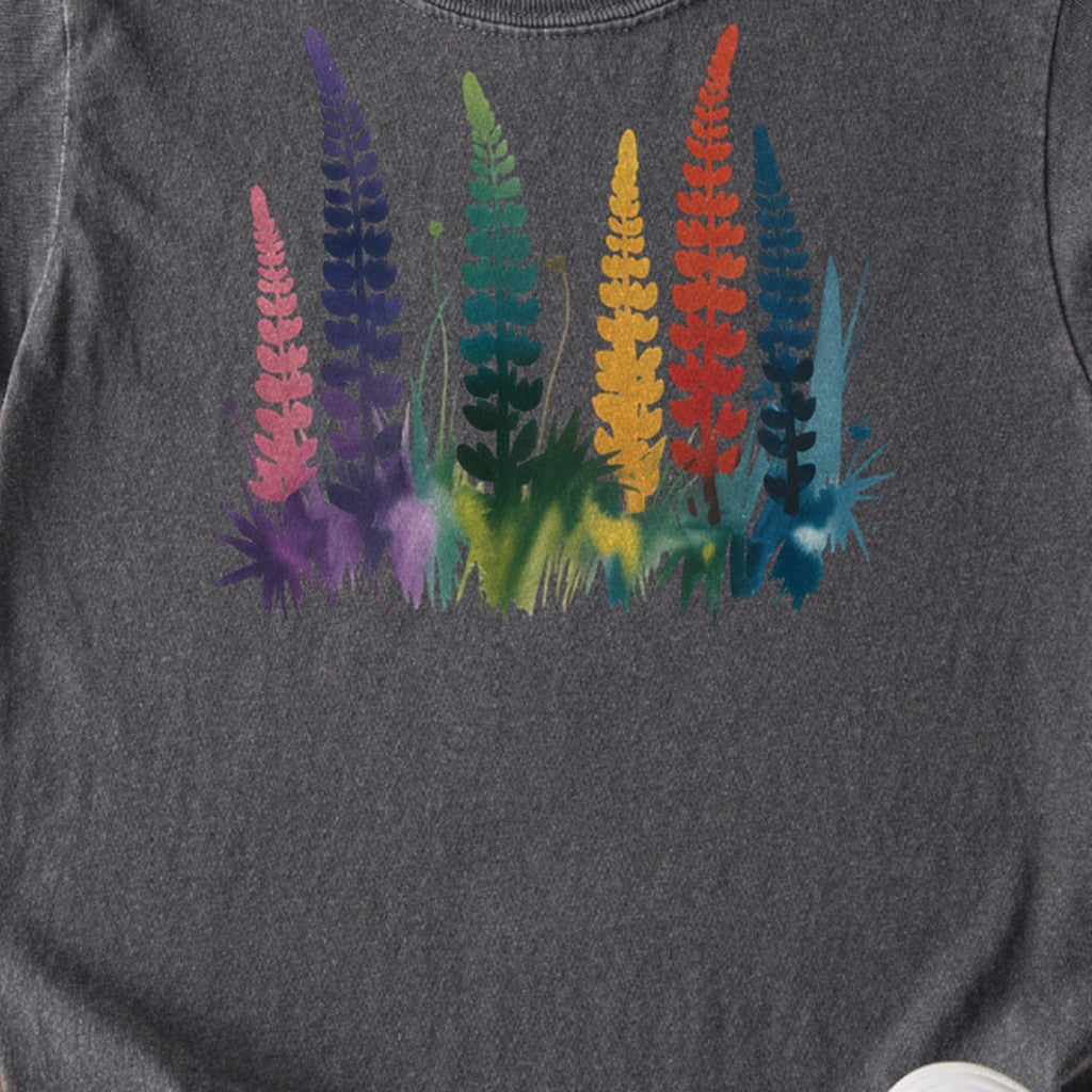Watercolor Lupine Kids Cotton T-Shirt