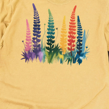 Watercolor Lupine Cotton Long Sleeve