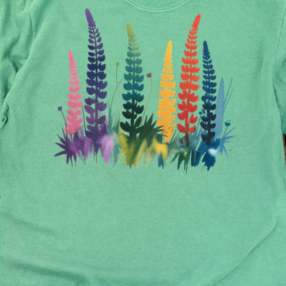 Watercolor Lupine Cotton Long Sleeve