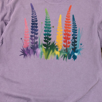 Watercolor Lupine Cotton Long Sleeve