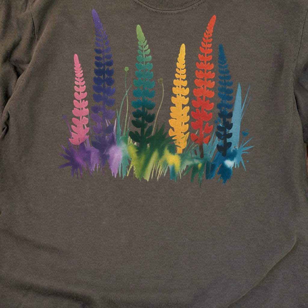 Watercolor Lupine Cotton Long Sleeve