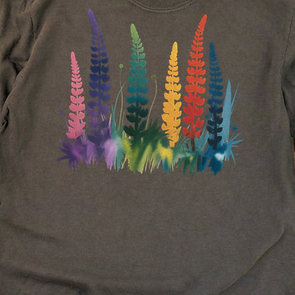 Watercolor Lupine Cotton Long Sleeve