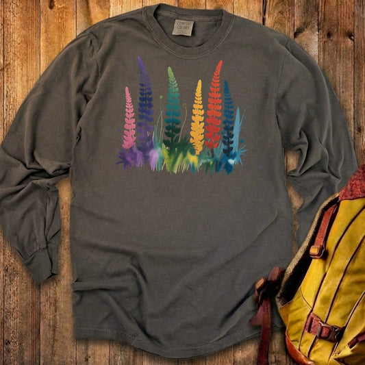 Watercolor Lupine Cotton Long Sleeve