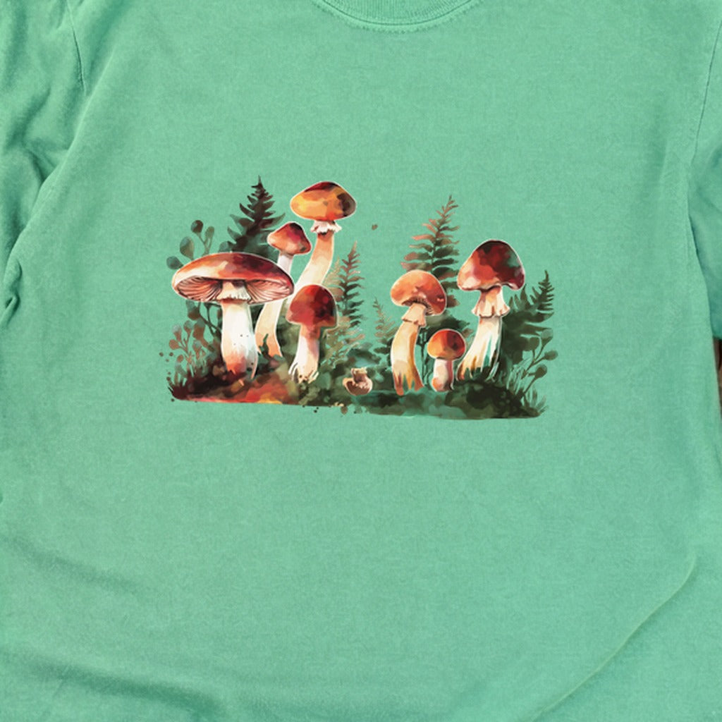 Watercolor Mushroom Patch Cotton Long Sleeve