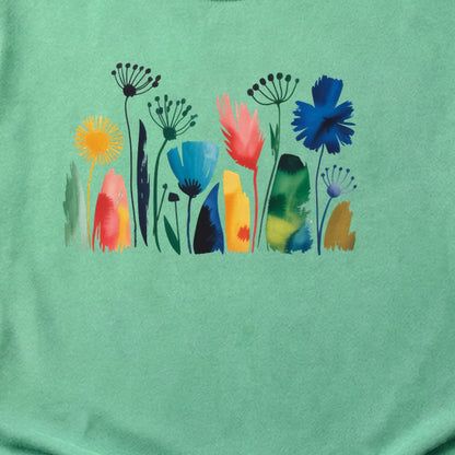 Watercolor Wildflower Meadow Cotton T-Shirt