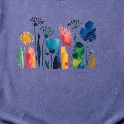 Watercolor Wildflower Meadow Cotton T-Shirt