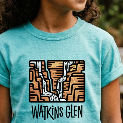 Watkins Glen State Park Kids Cotton T-Shirt