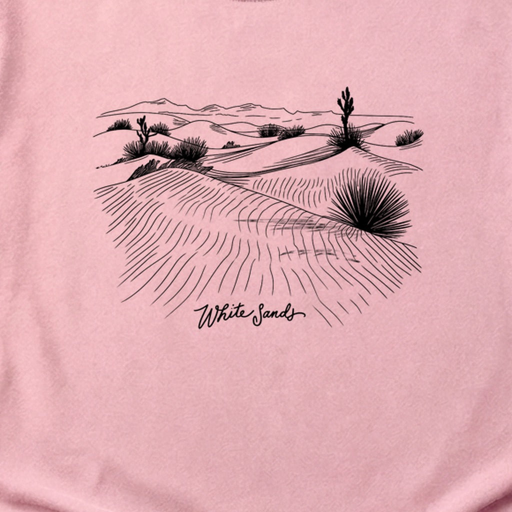 White Sands Line Drawing Cotton T-Shirt