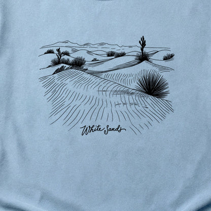 White Sands Line Drawing Cotton T-Shirt