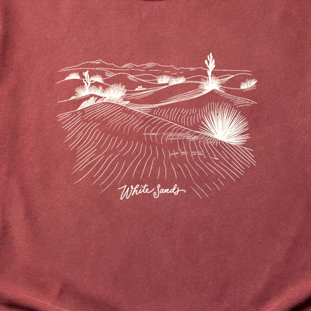 White Sands Line Drawing Cotton T-Shirt
