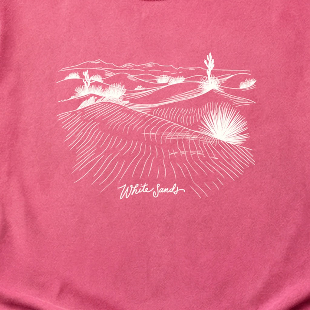 White Sands Line Drawing Cotton T-Shirt