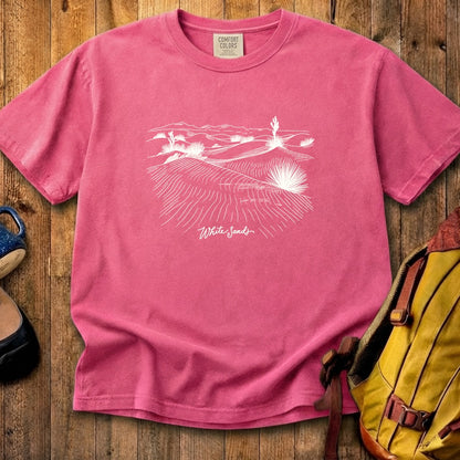 White Sands Line Drawing Cotton T-Shirt