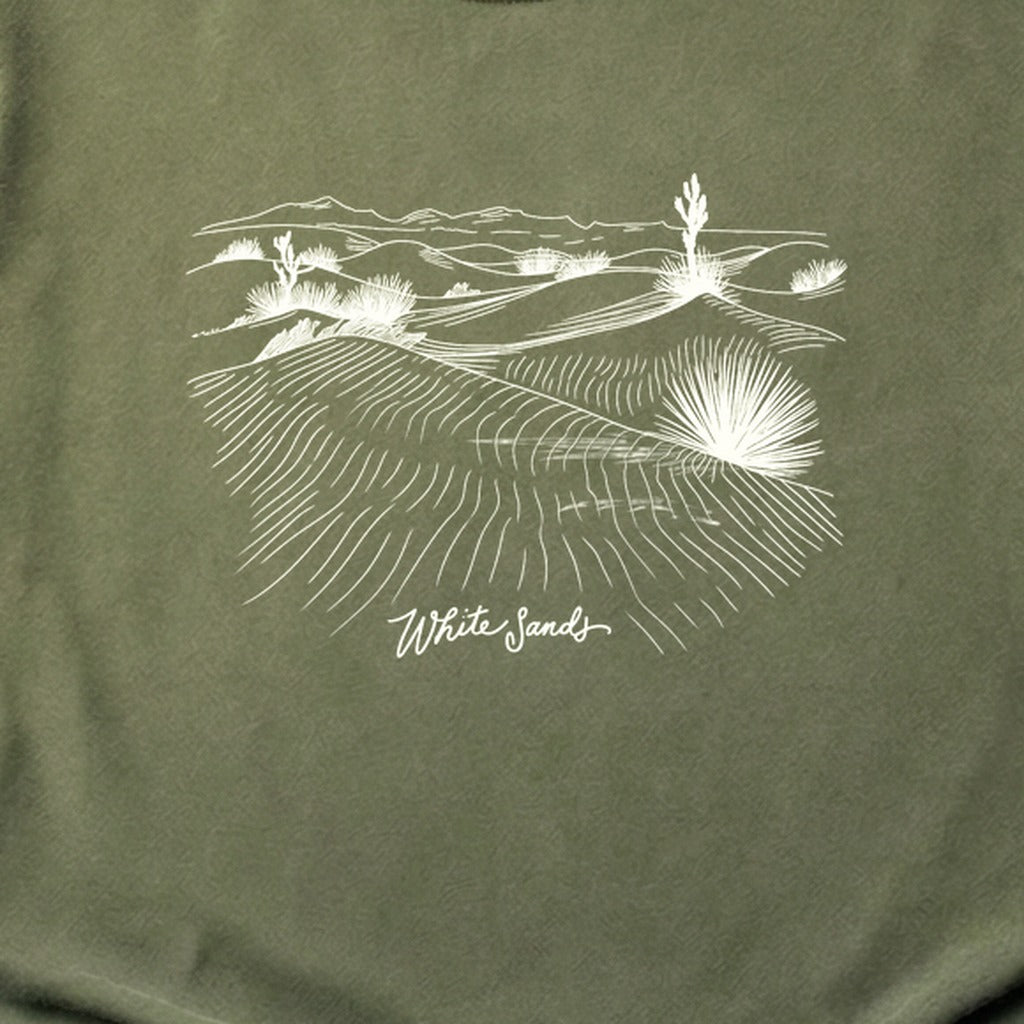 White Sands Line Drawing Cotton T-Shirt