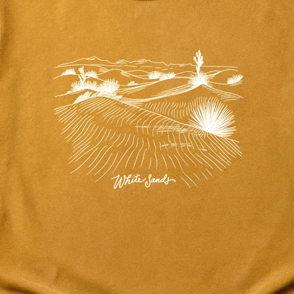 White Sands Line Drawing Cotton T-Shirt