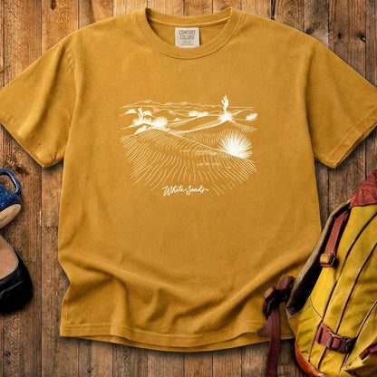 White Sands Line Drawing Cotton T-Shirt