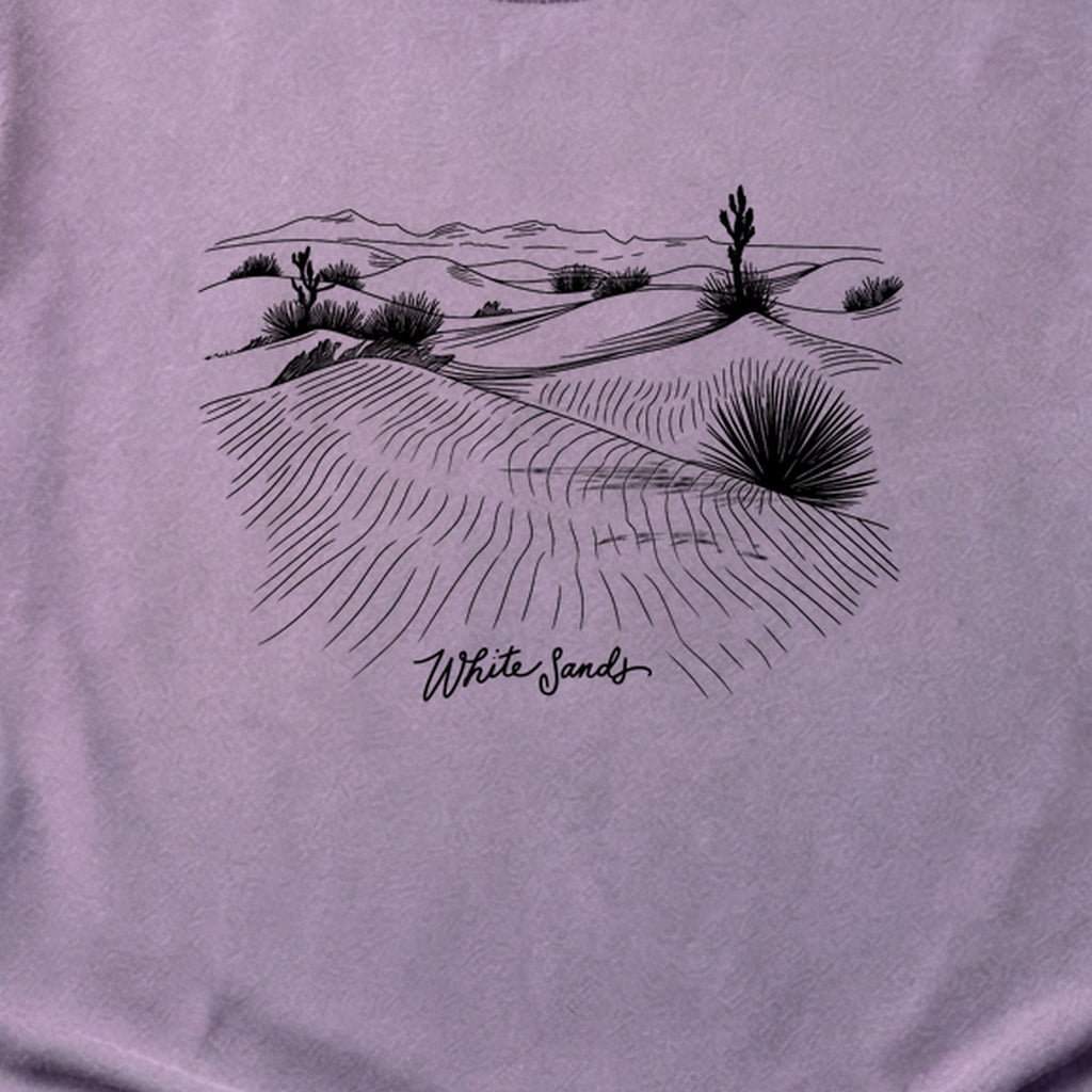 White Sands Line Drawing Cotton T-Shirt
