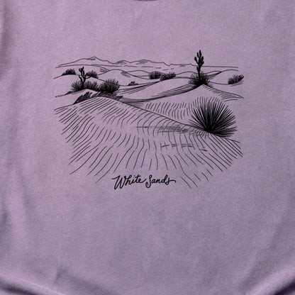 White Sands Line Drawing Cotton T-Shirt