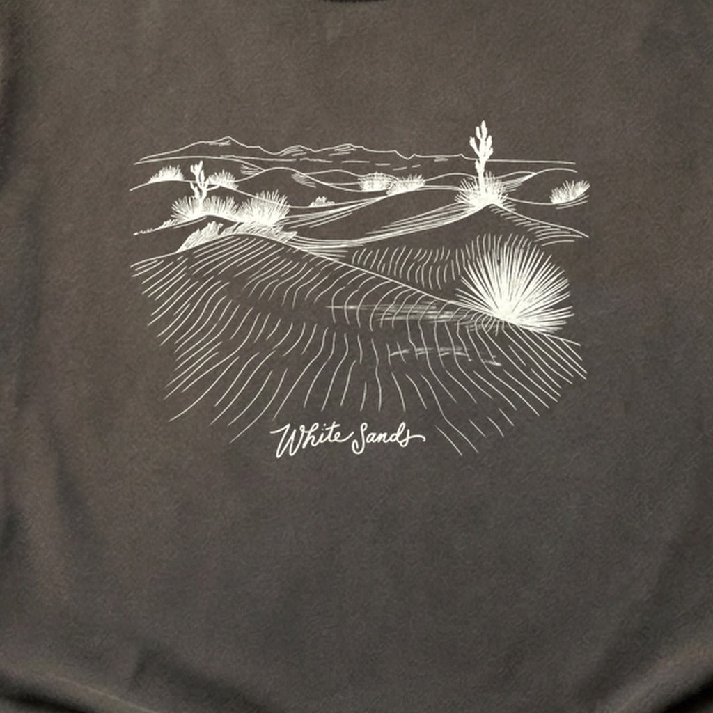White Sands Line Drawing Cotton T-Shirt