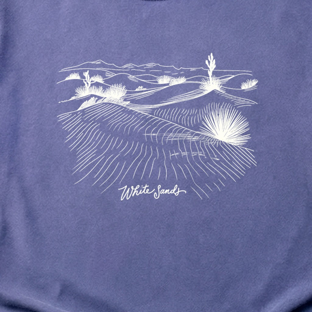 White Sands Line Drawing Cotton T-Shirt