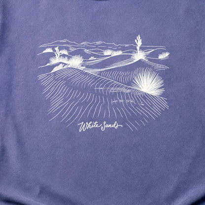 White Sands Line Drawing Cotton T-Shirt