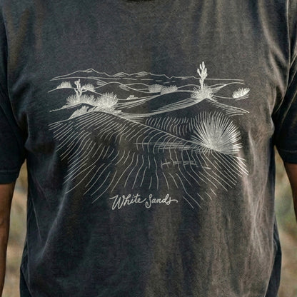 White Sands Line Drawing Cotton T-Shirt