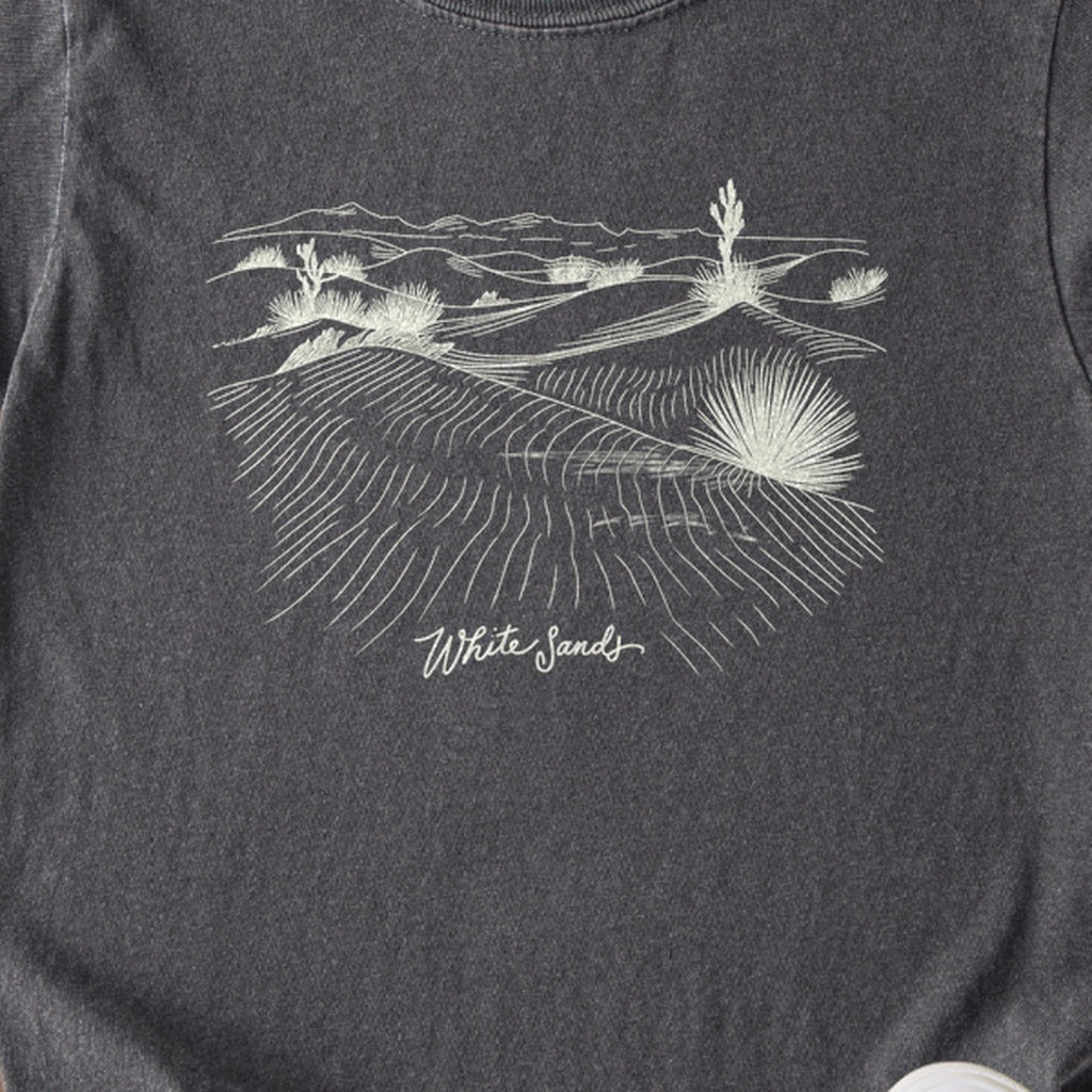 White Sands Line Drawing Kids Cotton T-Shirt