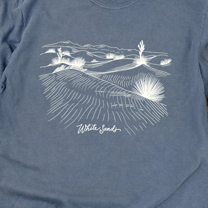 White Sands Line Drawing Cotton Long Sleeve