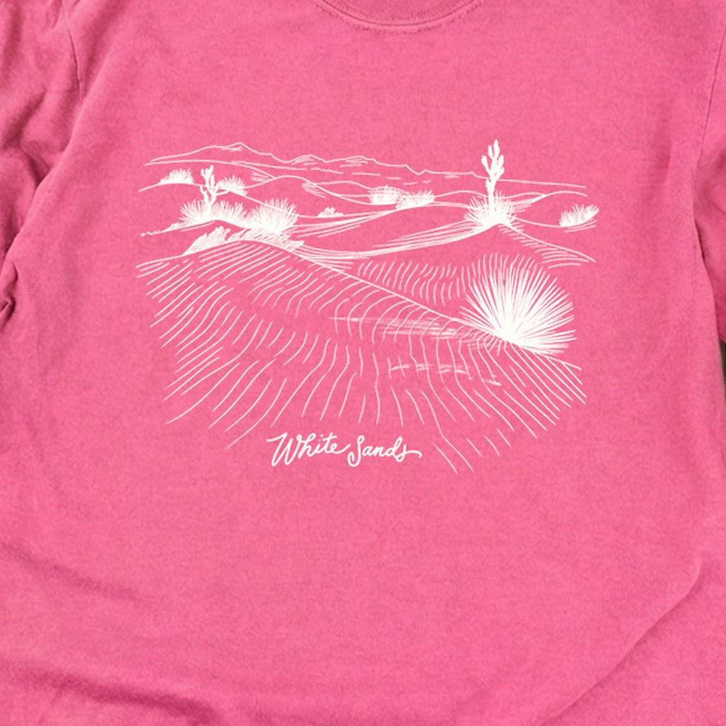 White Sands Line Drawing Cotton Long Sleeve