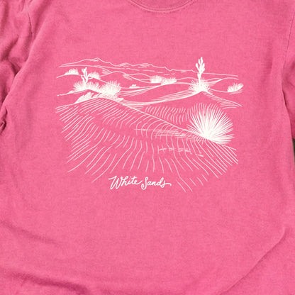 White Sands Line Drawing Cotton Long Sleeve
