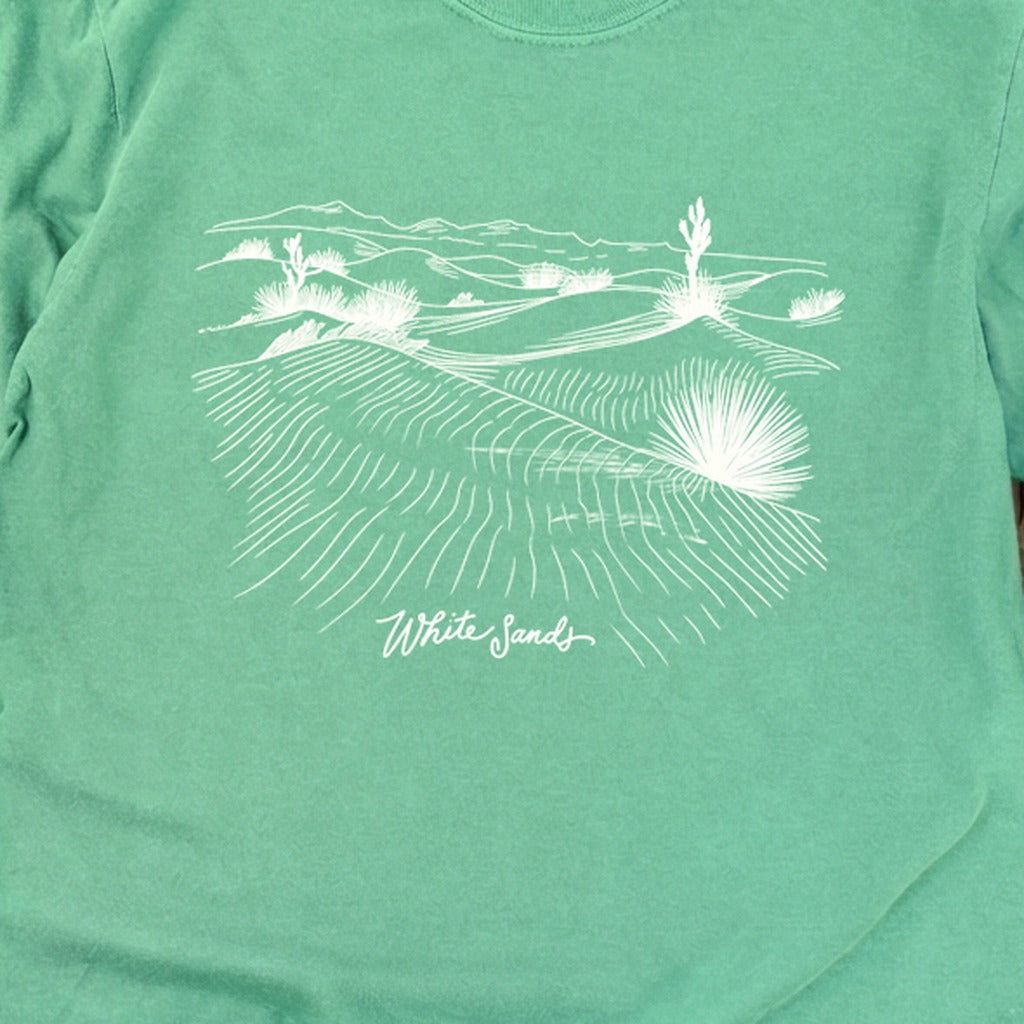 White Sands Line Drawing Cotton Long Sleeve