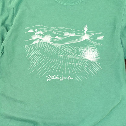 White Sands Line Drawing Cotton Long Sleeve