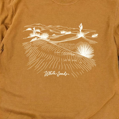 White Sands Line Drawing Cotton Long Sleeve