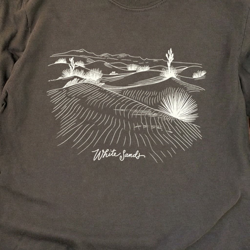 White Sands Line Drawing Cotton Long Sleeve