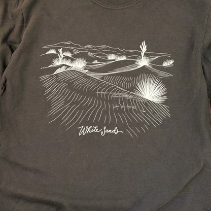 White Sands Line Drawing Cotton Long Sleeve